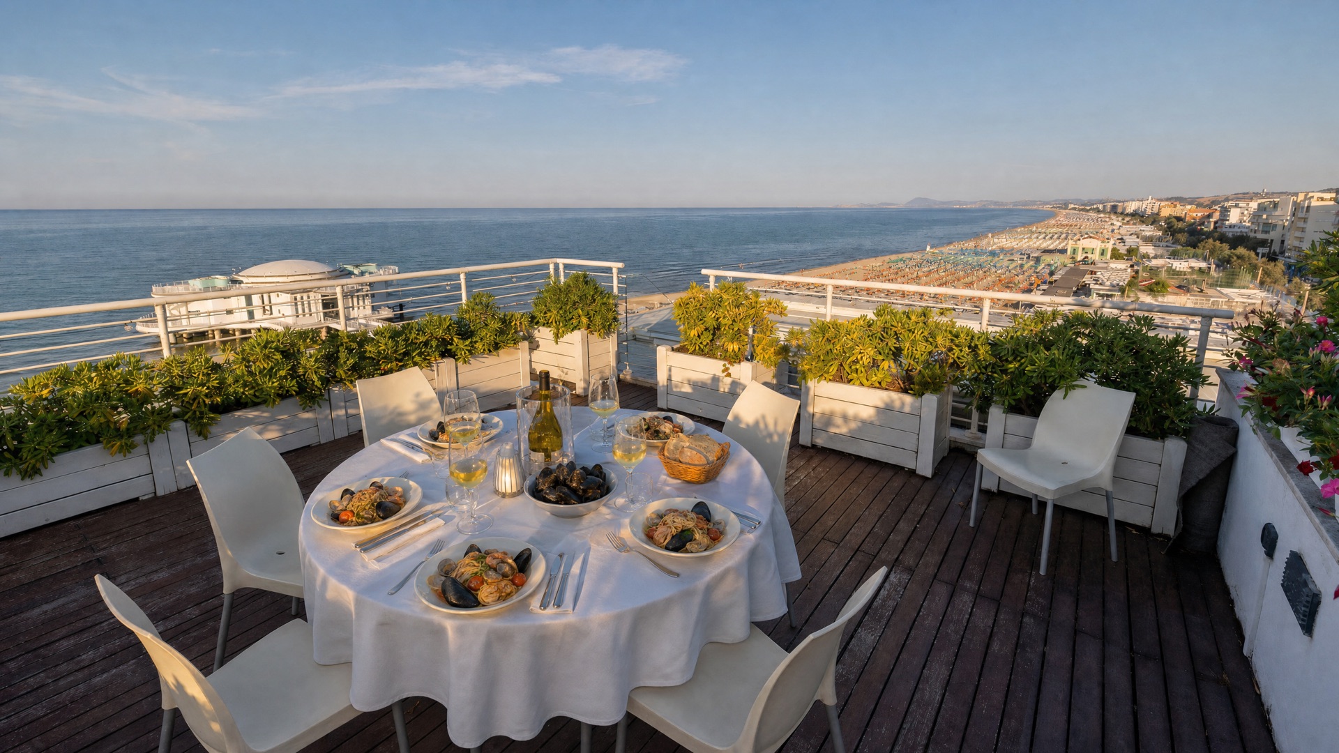 Cena con vista mare al ristorante Il Mare in Terrazza